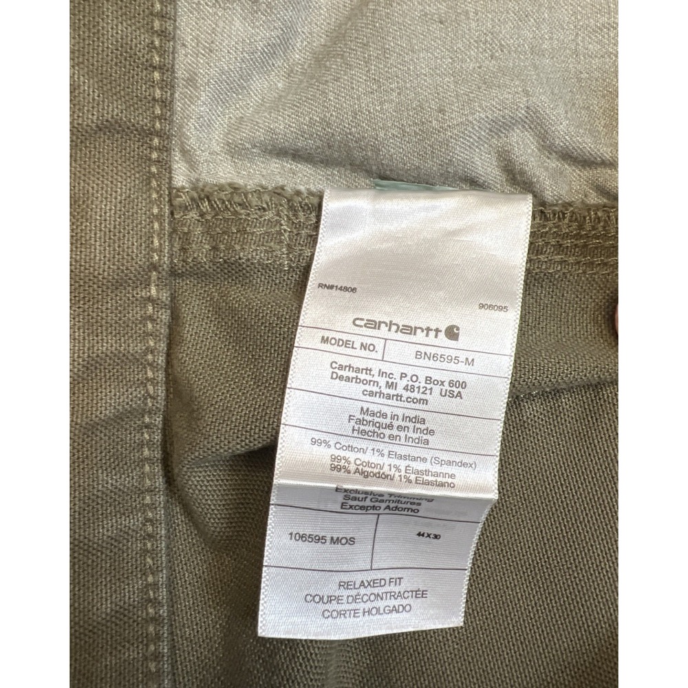 Carhartt 106595 Rugged Flex Duck Double Front Pant 44x30 Moss Garment Dyed‎ Soft - Picture 5 of 14